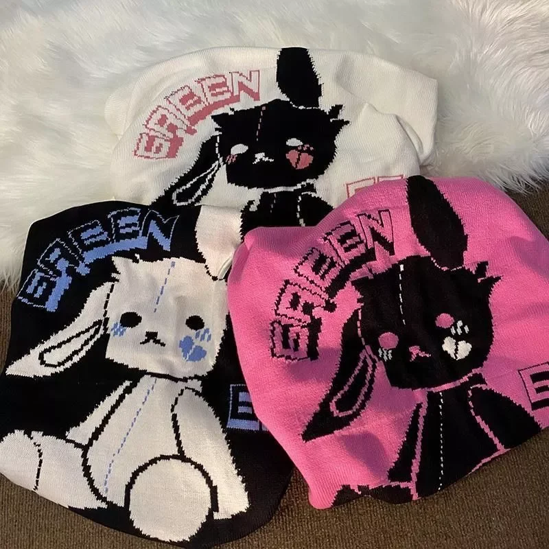 

2022New Knit Sweater Pullover New Rabbit Couple Sweater Retro Japanese Lazy Style Loose Ins Super Fire Casual Womens Clothing