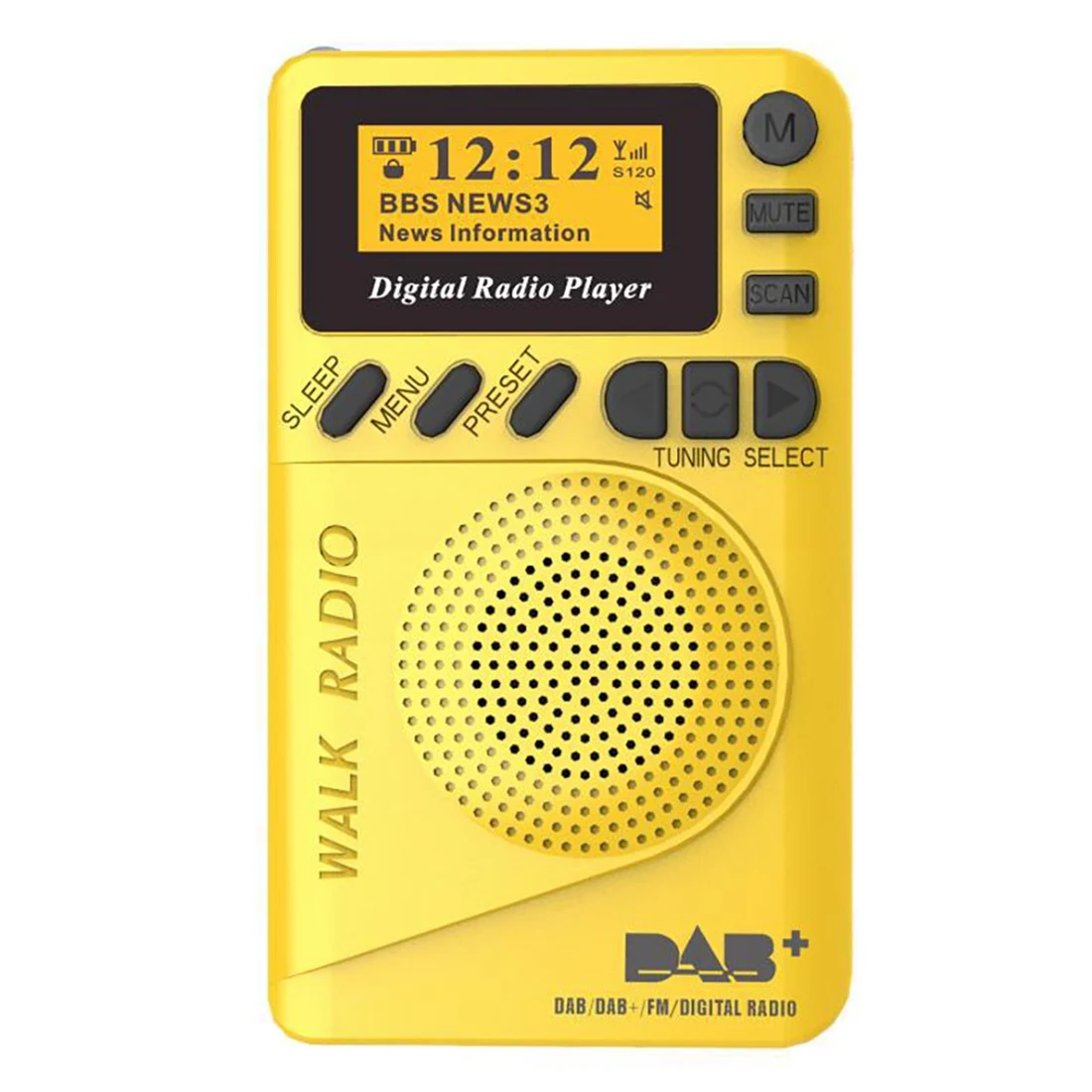 DAB Digital FM Radio Portable DAB/DAB+/FM Digital Radio Receiver Demodulator with 1.5 Inch LCD Screen 1000MAh Battery