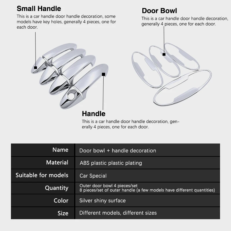 Для Ford EcoSport MK2 2013-2023 2015 2016 2017 Tourneo хромированная крышка дверной ручки