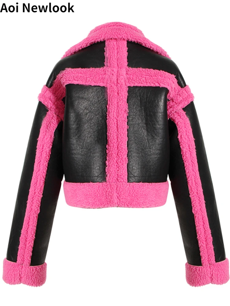 Aoi европейско-американская модная уличная куртка женская осень-зима 2023 новая