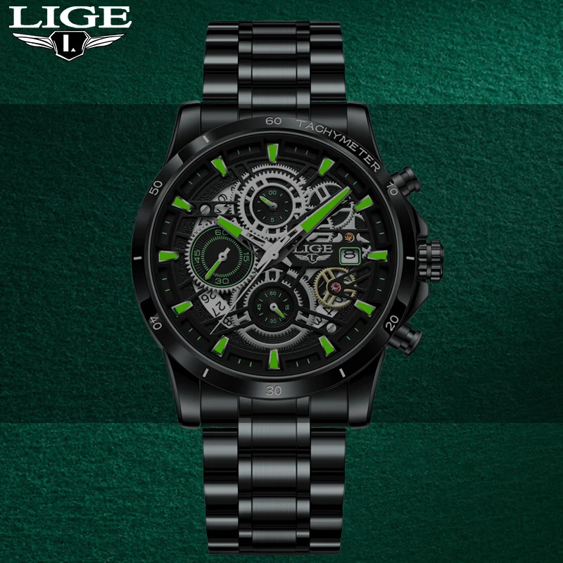 

Часы наручные мужские механические, забавные автоматические водонепроницаемые полностью стальные спортивные, для студентов-младших класс...