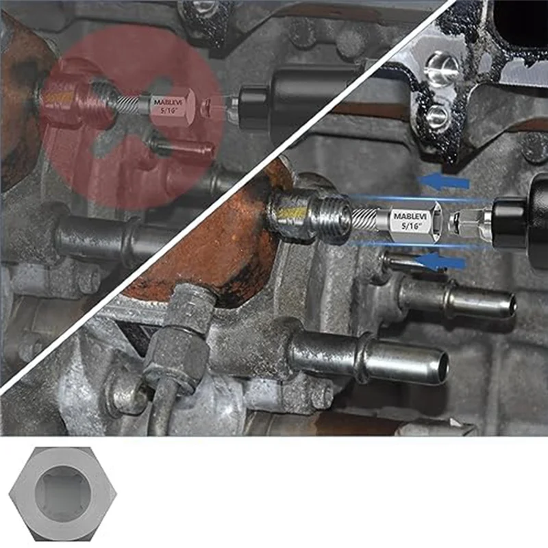 Набор экстракторов винтов 2-в-1 25 шт. набор болтов с двойной головкой 3/8 дюйма для