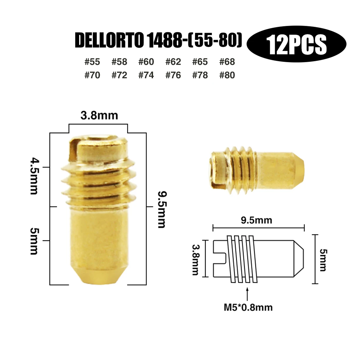 

Sclmotos 10 шт. 1488 Dellorto PHBD MA MB UA UB PHBG Idle Jet Pilot Slow Jet (30-80)(55-80)