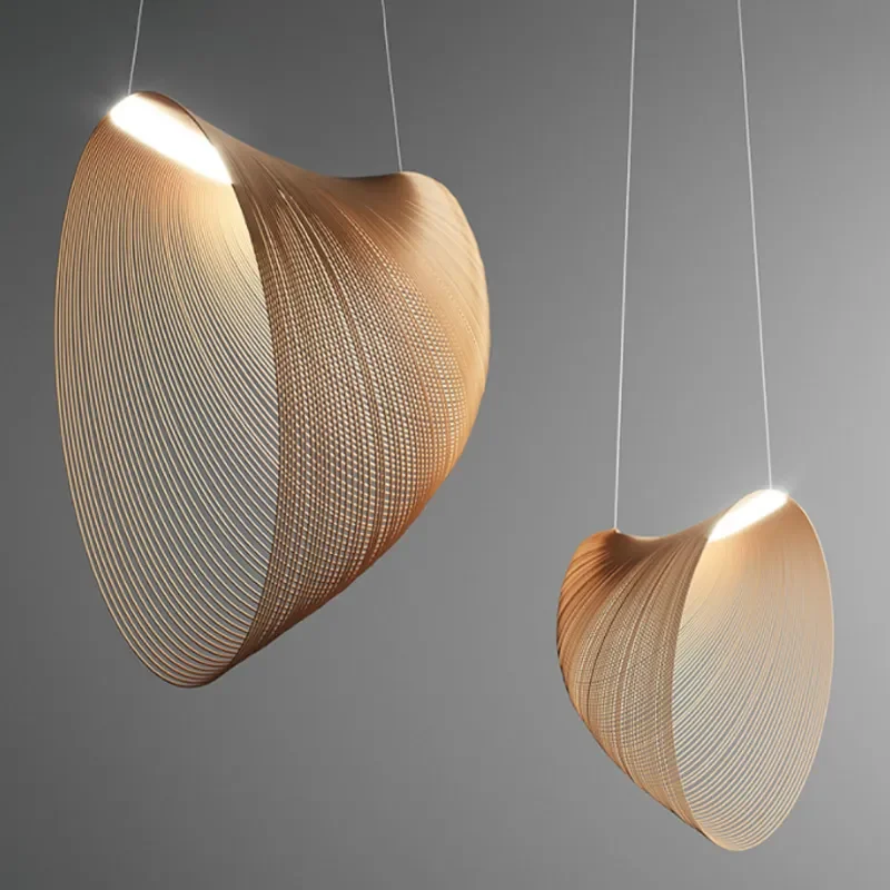 

Modern Led Wooden Chandelier Lighting Art Decor Creative Designer Lamps Living Room Dining Room Kitchen Bamboo Pendant Light