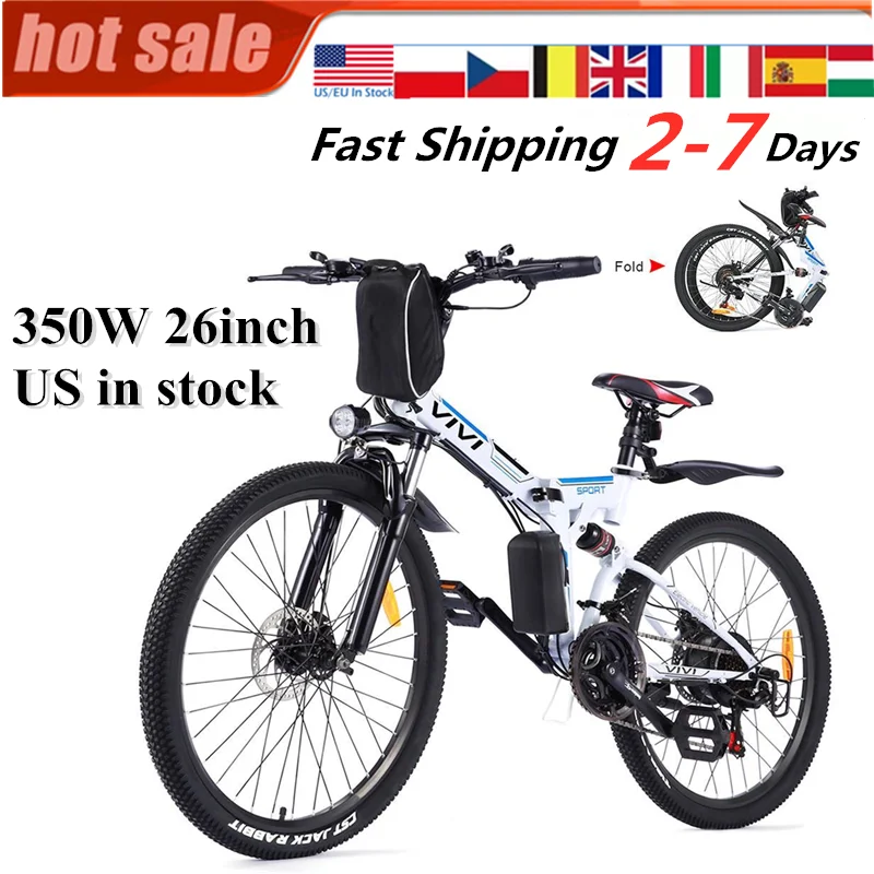 26Inch electric bike 350W 36V Foldable Mountain Bike MTB 21 Speed E-Bike Disc Brake electric foldable bike