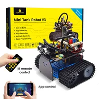 Newly Version! Keyestudio Mini Tank Robot Car V3.0 For Arduino Robot Car Kit DIY Electronic Kit STEM Kids Programmable Toys