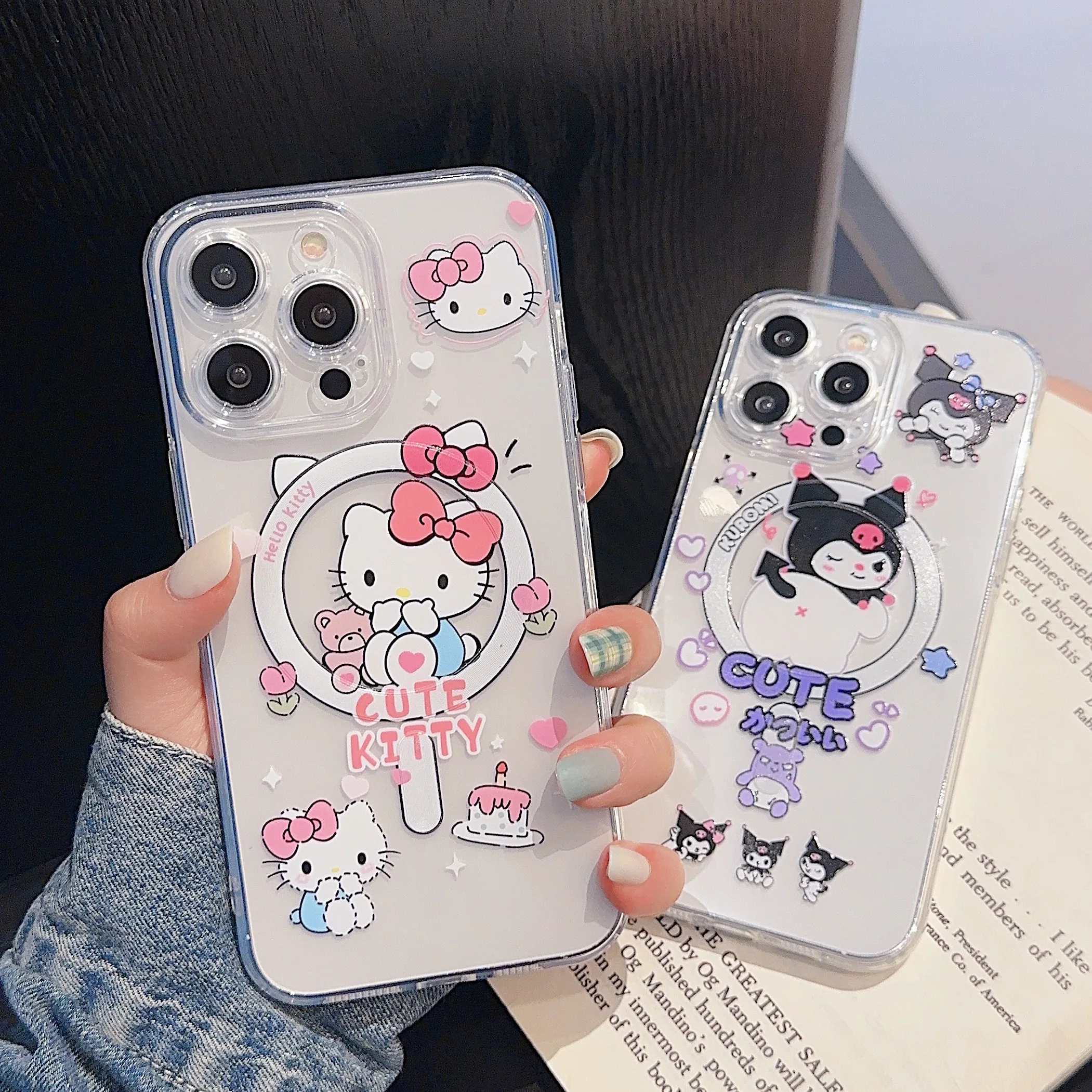 

Sanrio Hello Kitty Kuromi cute pink For Magsafe Magnetic Phone Cases For iPhone 14 13 12 11 Pro Max Back Cover