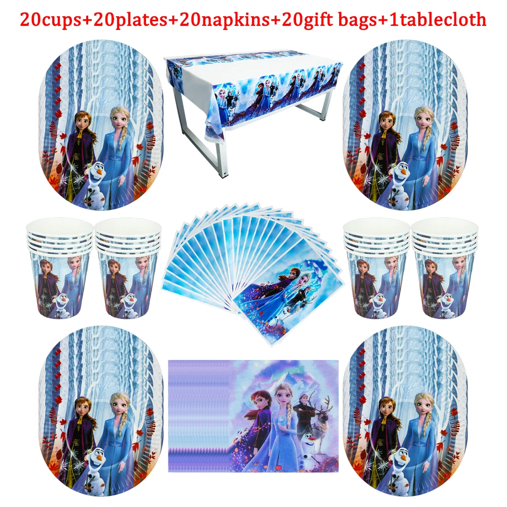 Disney Принцесса &quotХолодное сердце&quot украшения на день рождения скатерть чашка