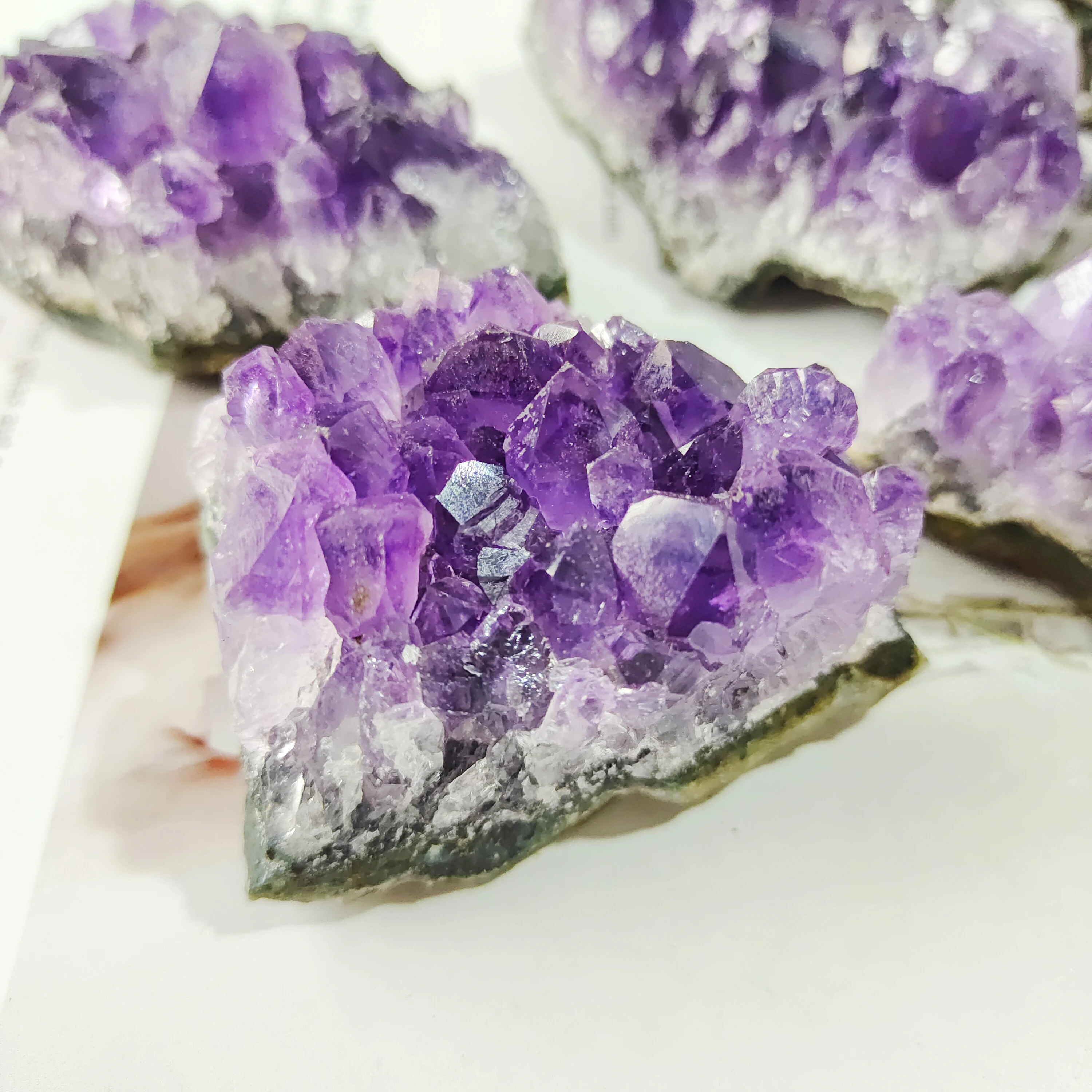 

Natural Amethyst Cluster Healing Stone Specimen Decoration Ornament Feng Shui Ore Mineral Quartz Purple Raw Crystals