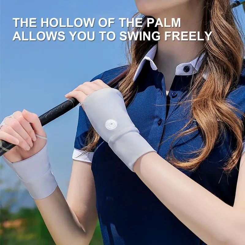 Half Golf Gloves UV Protection Fingerless Gloves Open Palm For Maximum Gripping And Flexibility Sun Protection SPF For Hands