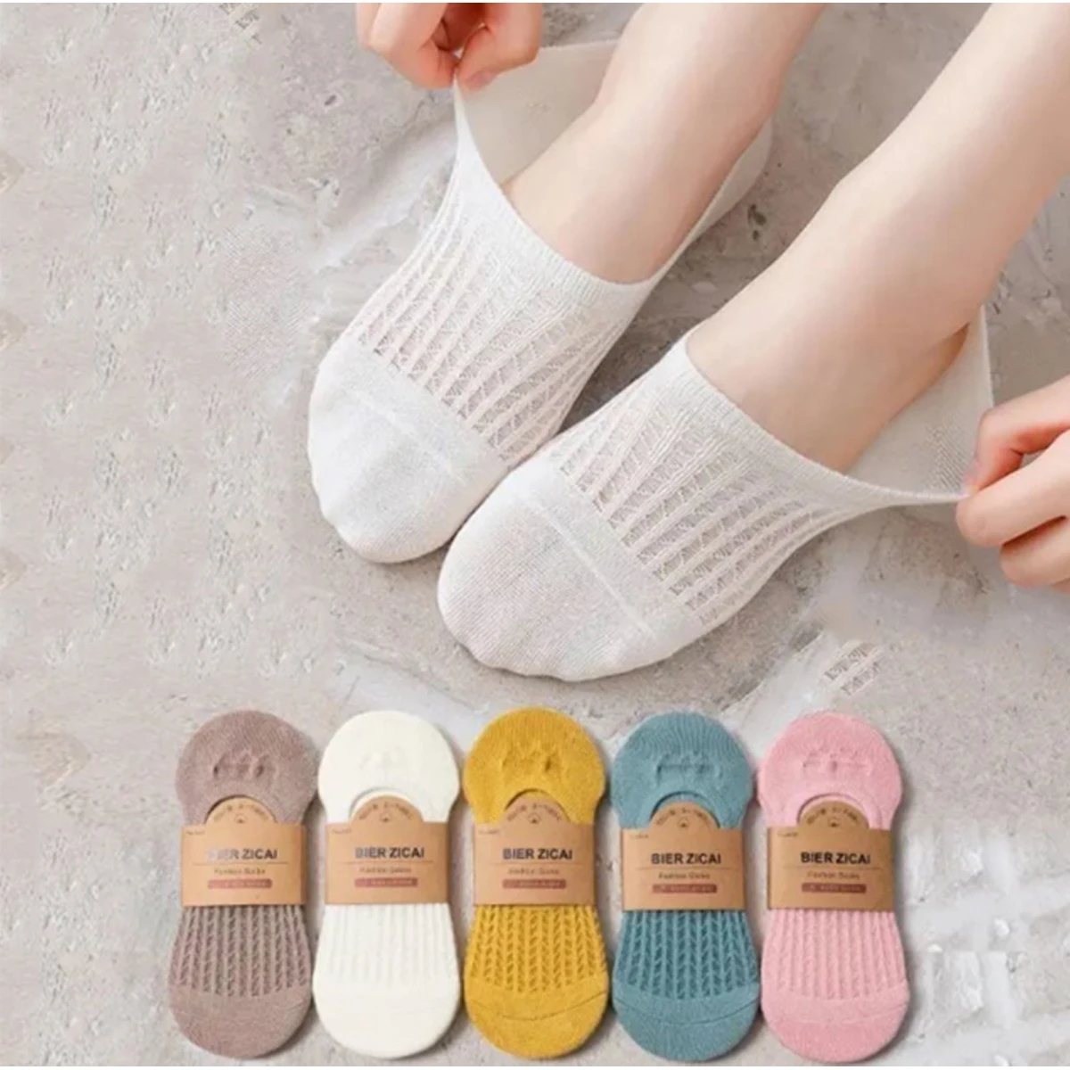 

Socks women's summer thin silicone non-slip shallow boat socks