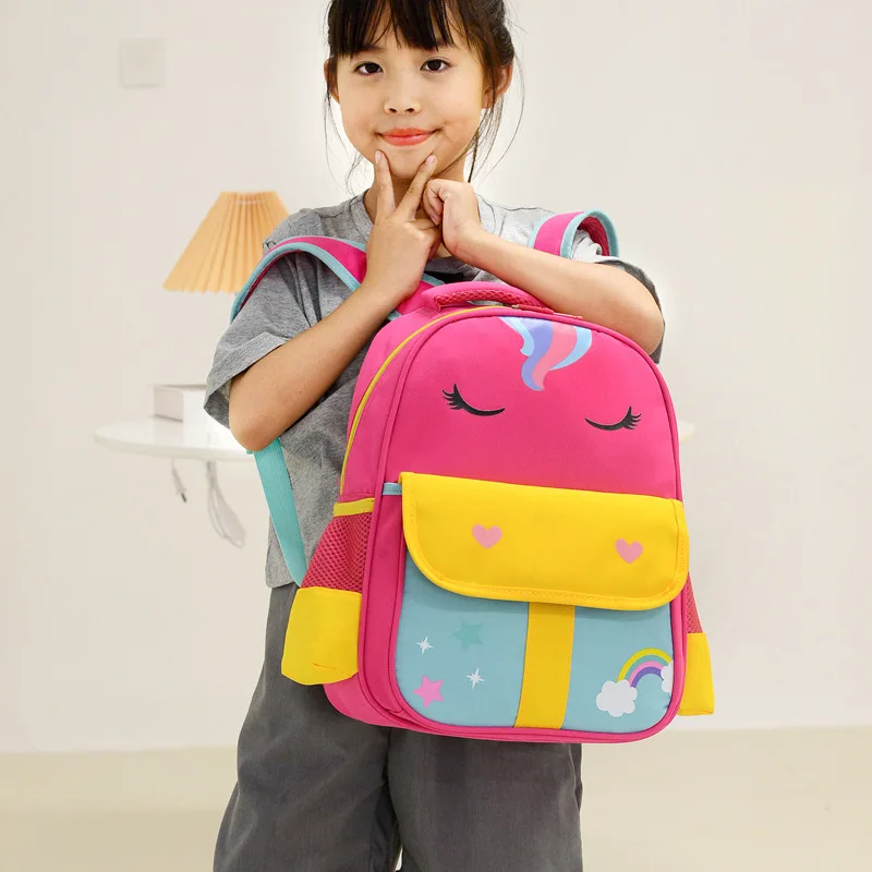 New Unicorn Shark Children Cartoon Bags Primary School Students Kids Large Capacity Backpacks Light Girls Boys Cute Backpack Hot