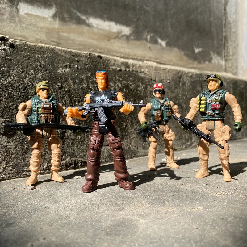 4 шт. 4-дюймовые армейские мужские солдаты спецназа игровой набор элитная спецназ