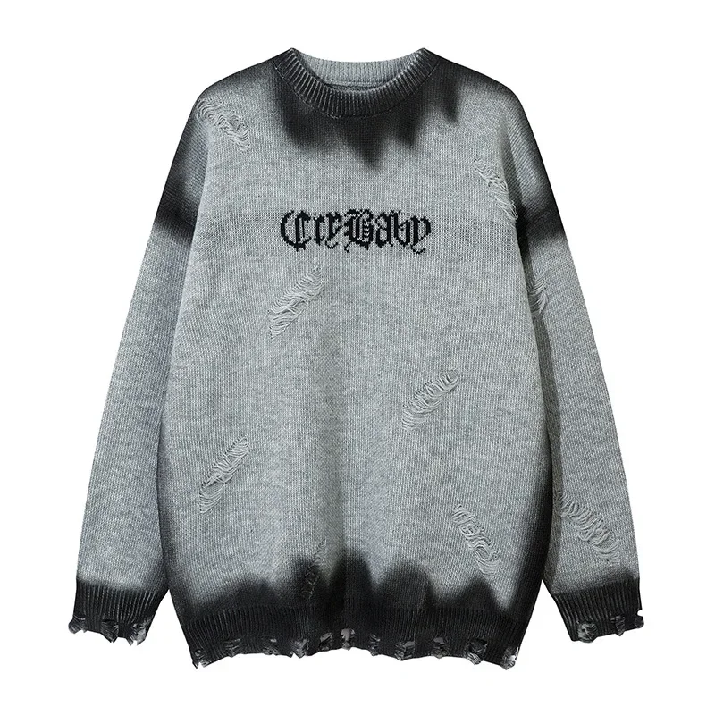 Tangfu модный винтажный вязаный свитер повседневный мужской и женский осенний 2024