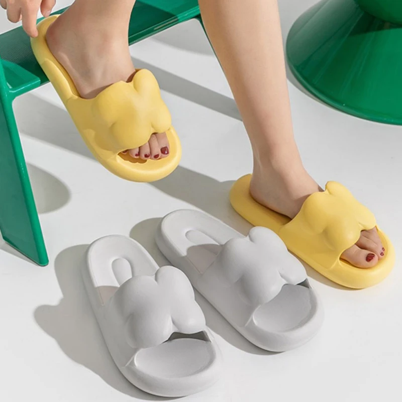 Women's Summer Flip-flops Outside Beach Slippers for Female 2023 Summer Eva Soft-soled Lightweight Bathrooms Family Couples Shoe