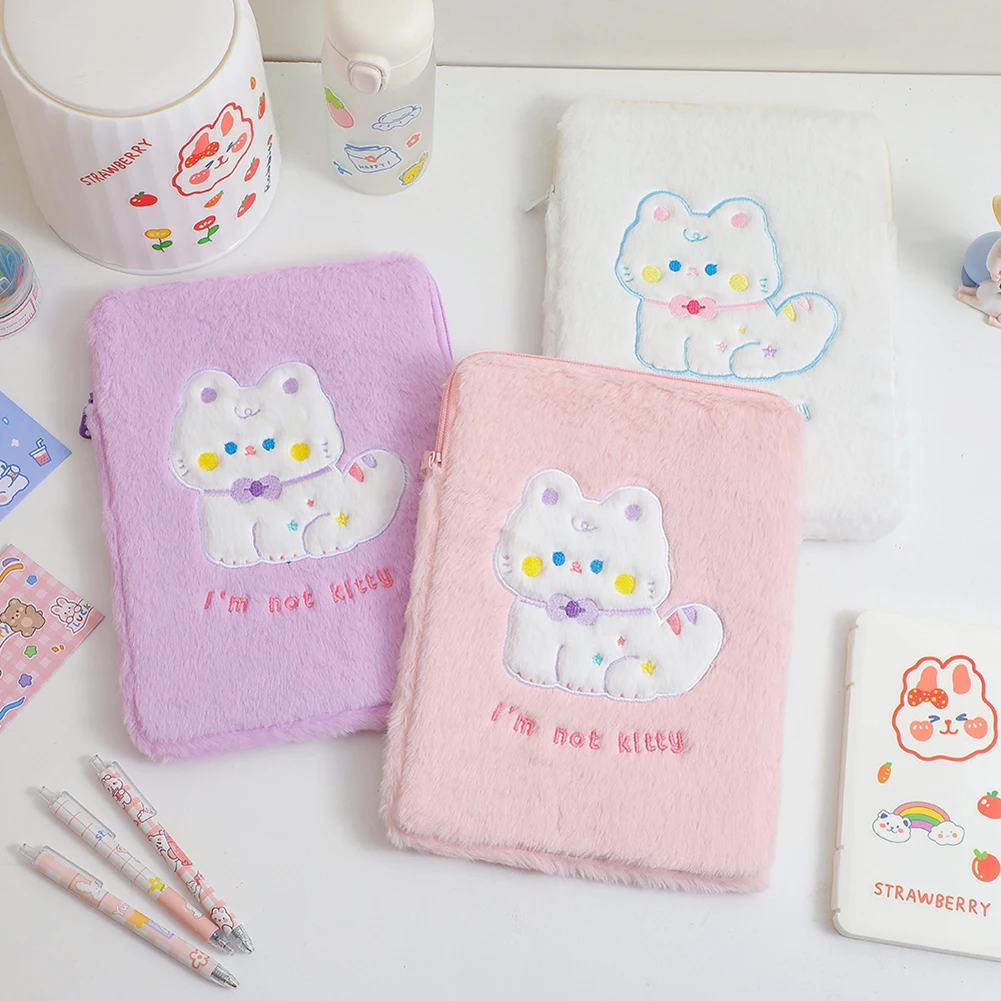 

Korean Cartoon Cat Tablet Case Laptop Storage Bag For Mac Ipad Pro 9.7 10.5 11 13 15Inch Cute Sleeve Inner Bag Pouch