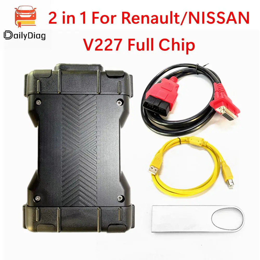 

Новейший 2 в 1 Can Clip для Renault CAN Clip V227 для Nissan V09.21.00 OBD2 сканер автомобильный диагностический инструмент