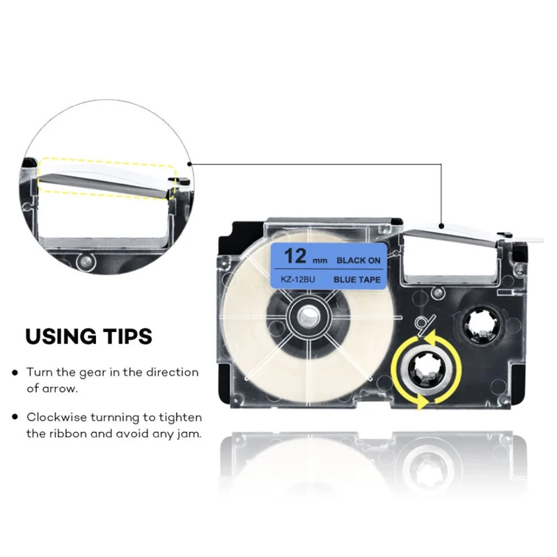 Ярлык 6/9/12 мм XR12WE ярлык фотография картридж для Casio 120 изготовитель