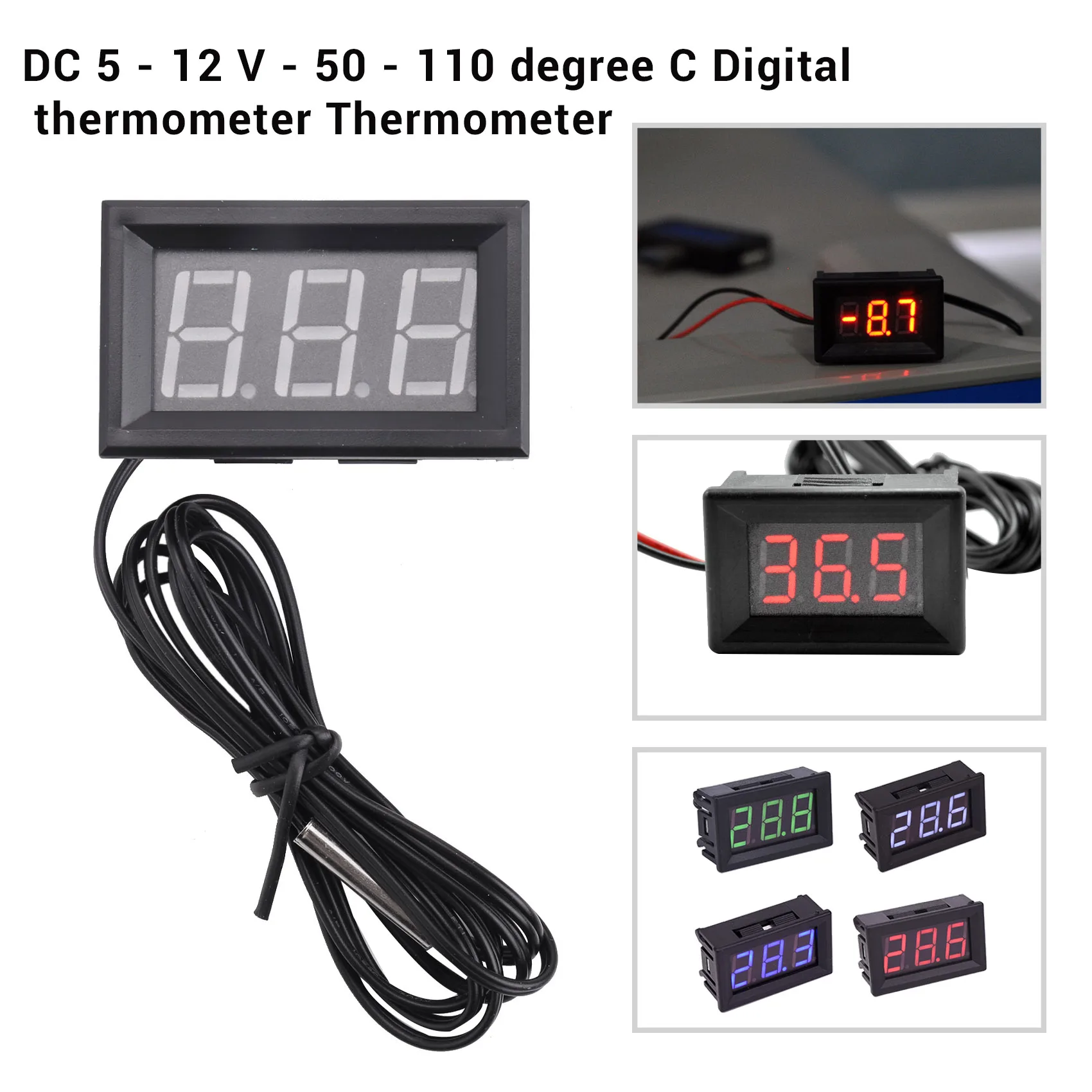 Цифровой термометр DC 5 - 12 В-50-110 градусов C детектор температуры в холодильнике с