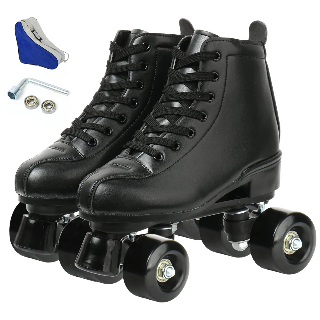 

PU Wheel Skates Leather Double Row Roller Skates for Children Boys Girls Outdoor Activities Sliding Quad Sneakers Professional