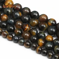 6 8 10 12mm round yellow blue tiger eye stone beads for jewelry making loose beads diy bracelets necklaces accessories 15 inch