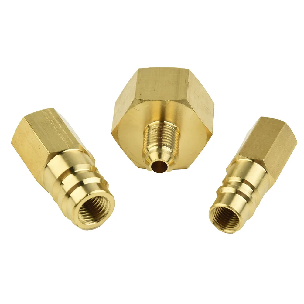 

3pcs Bottle Adapter Set For R134a Air Conditioning Gas Transfer Adapter Automotive HVAC Connection