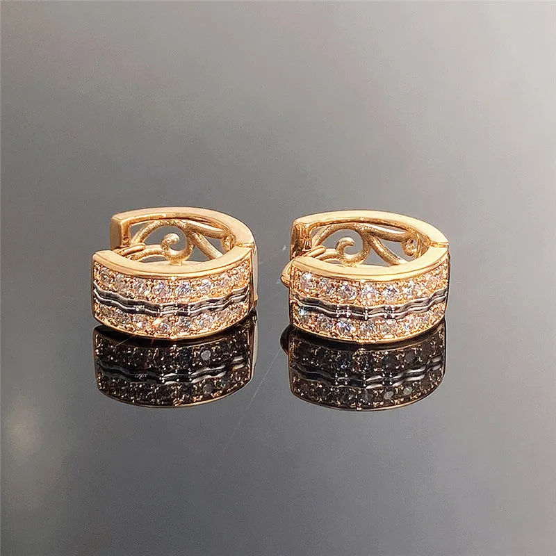 Huitan стильные двухцветные мини-круглые серьги для женщин повседневное