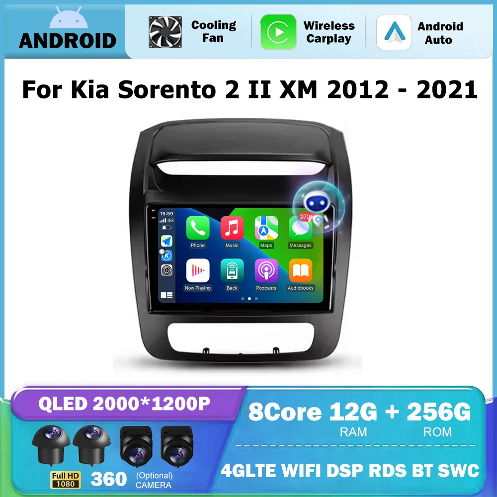 9-дюймовый для Kia Sorento 2 II XM 2012-2021 Android Авто Радио Навигация GPS Стерео Видеоплеер - Цена: 51266