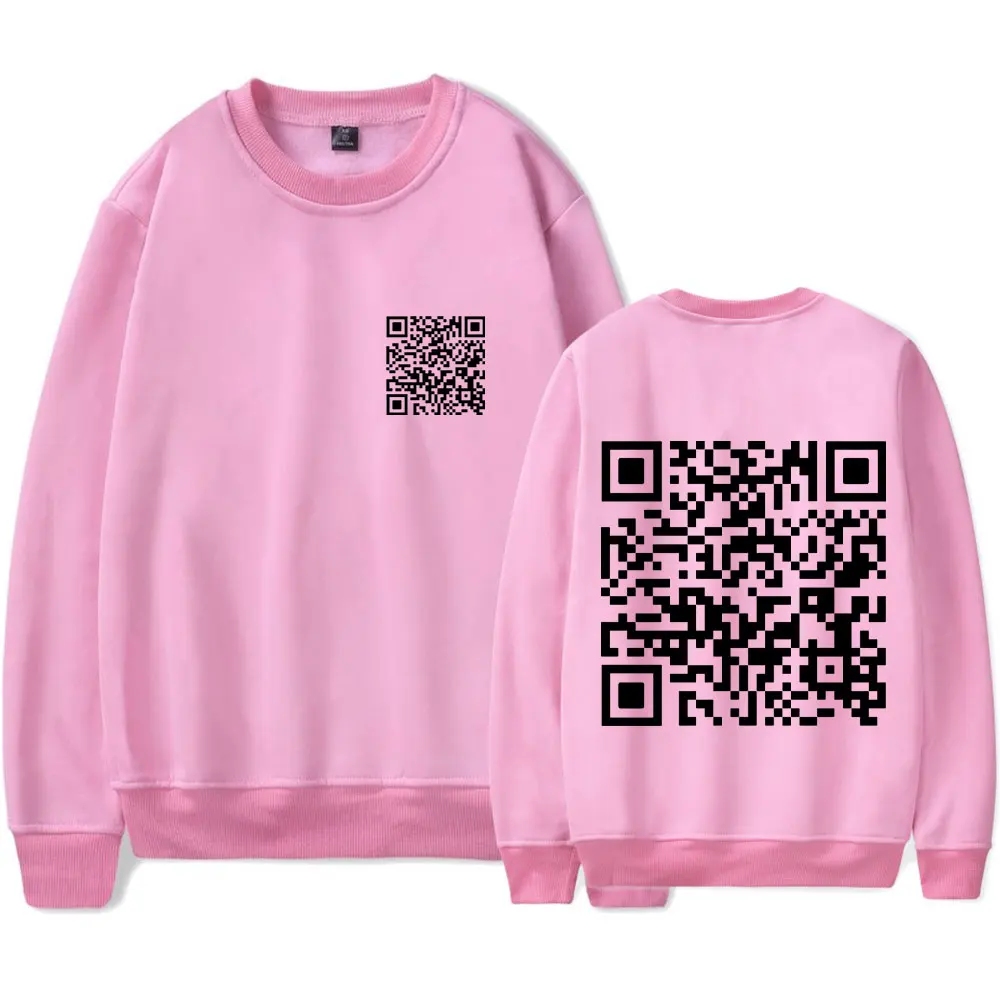 Забавный свитер с цифровым QR-кодом Fu You QR Code толстовка круглым вырезом без шапочки