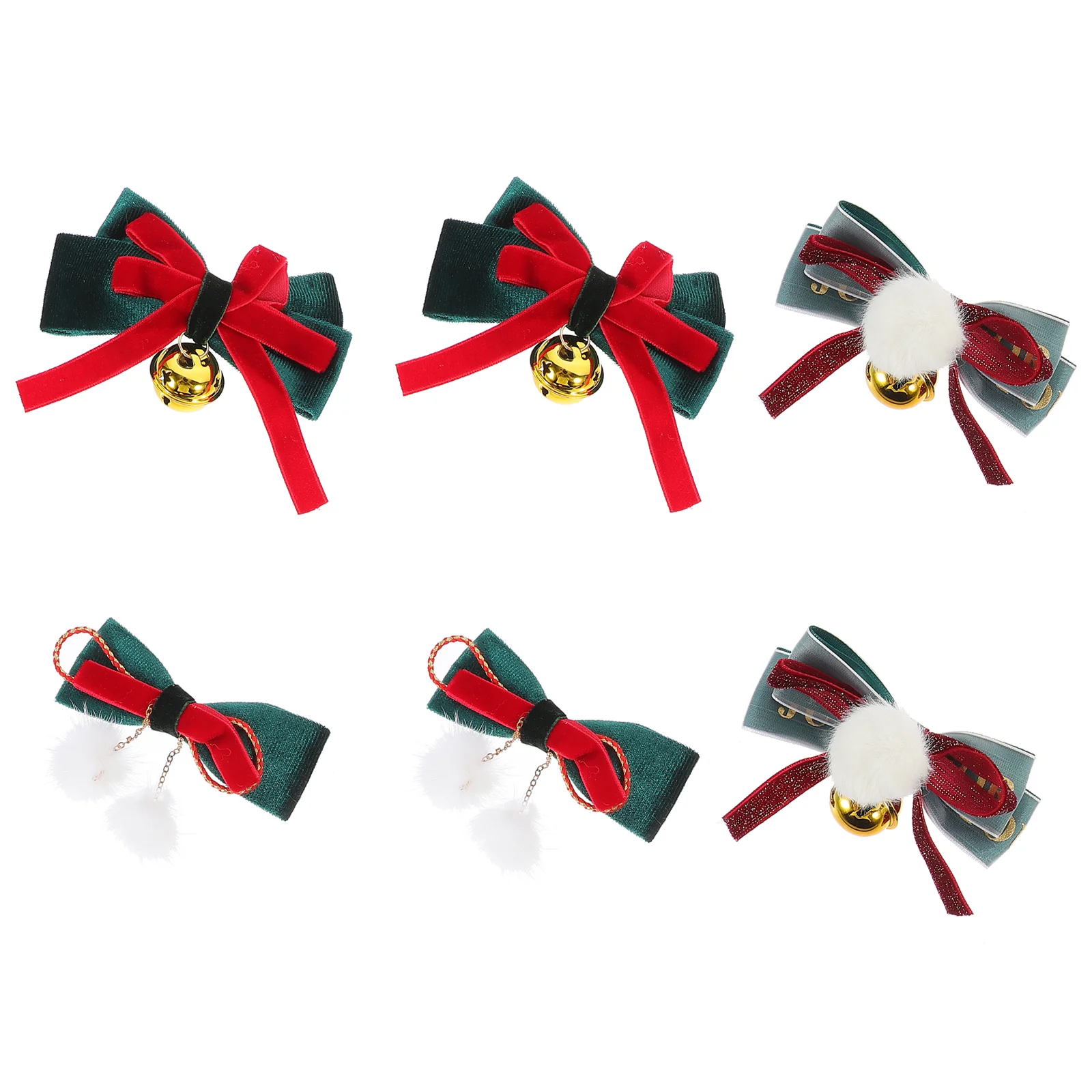 

Bow Hairpin Bows Decor Red Clip Clips Barrettes Teen Girls Decoration Makeup Christmas