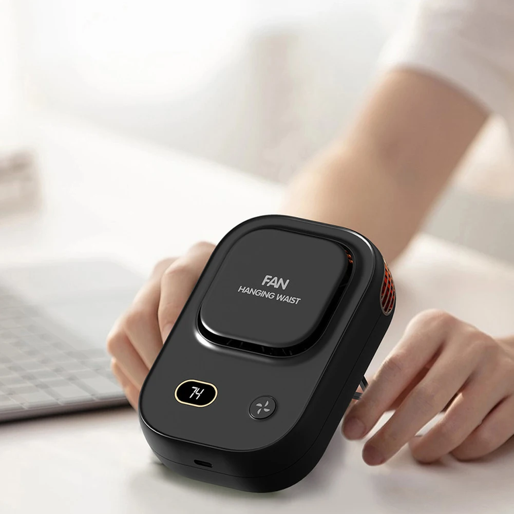 Портативный вентилятор с зажимом для талии носимый на ремень 3-скоростной