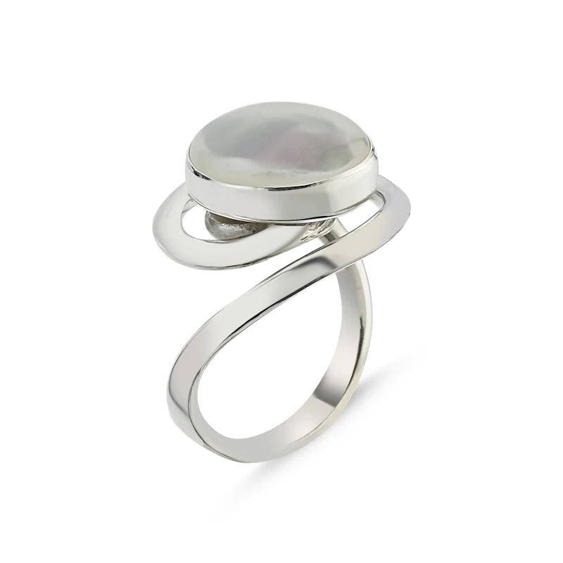 

Silver 925 Sterling Pearl Stone Handwork Ring