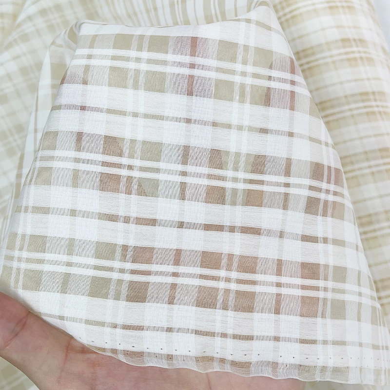 Красная Малина 15 Момми 75 г чистая шелковая органза ткань в строчку материал для