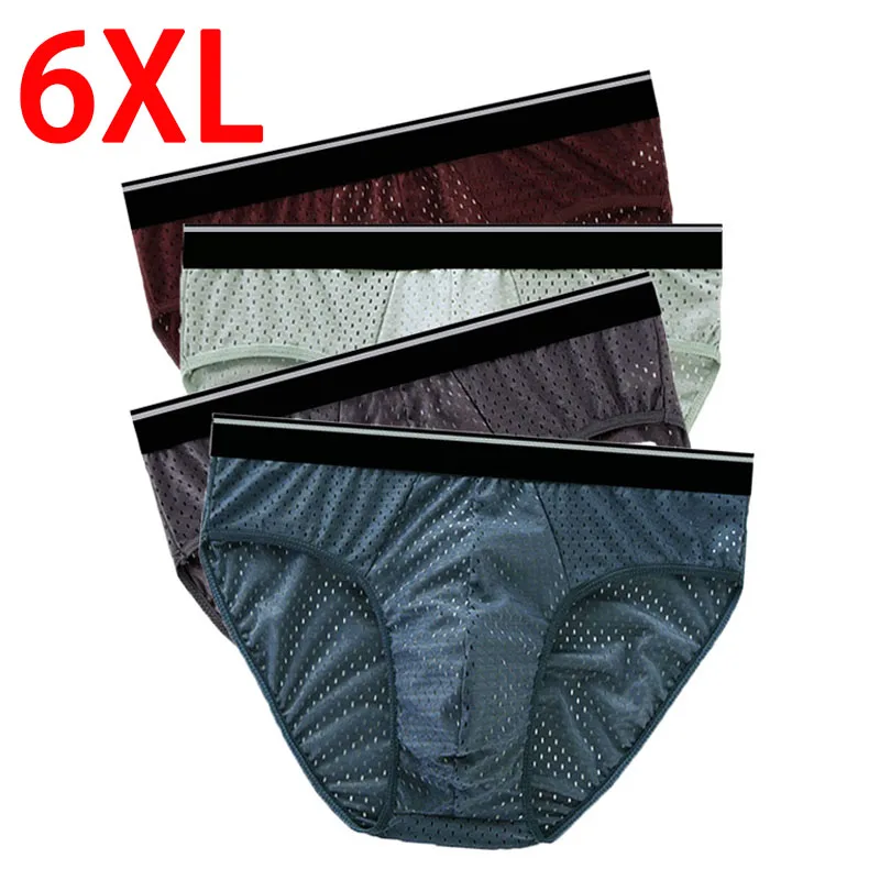 5PCS/Lot 6XL Mesh Mens Briefs Mens Underwear Sexy Men Underwear Men Bikini Men Briefs Men Panties for Men Man Sexy Underwear