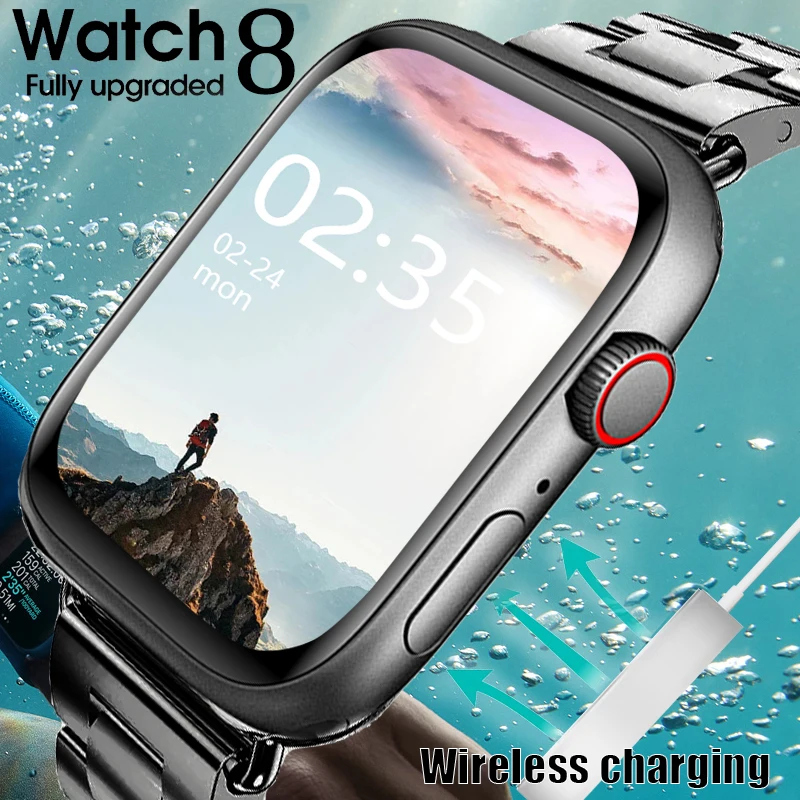 

Новинка 2023, Смарт-часы серии 8 с Bluetooth, мужские спортивные Смарт-часы Fintess с пользовательским циферблатом, Смарт-часы для Apple Watch для мужчин и женщин