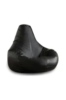 leather bean bag chair black seat black pear seat