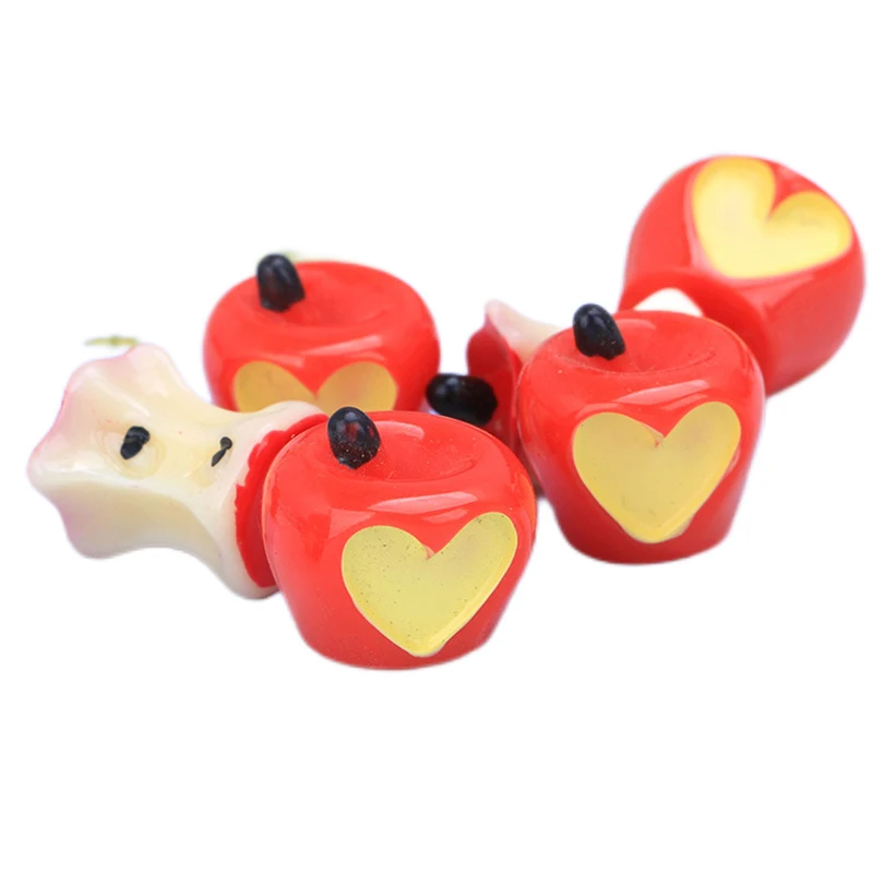 

Kawaii cream glue fruit apple DIY self made phone case hairpin head rope decorative ornament accessories crafts kids toys Gift