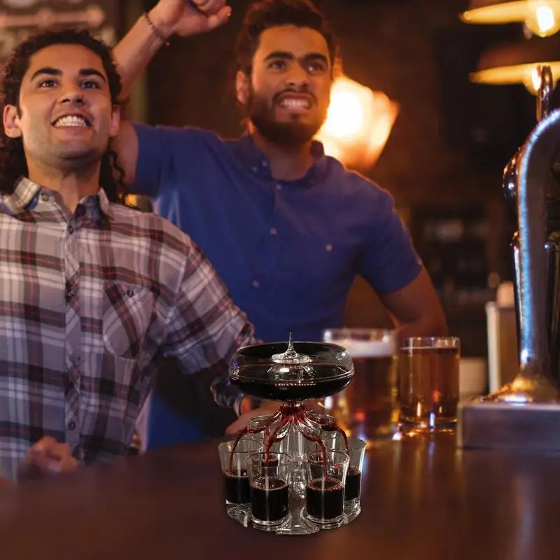 Стеклянный дозатор и держатель для жидкостей 6 шт.