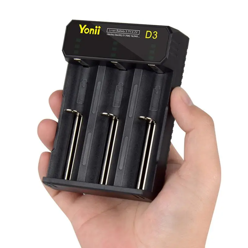 

3 Slots Battery Charger USB Interface 18650 Li-ion Battery Charger for 18650/26650/21700 Battery Charger Charging Device