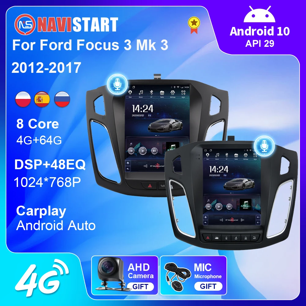 Автомагнитола для Ford Focus 3 Mk 2012-2017 мультимедийная стерео-система на платформе Android
