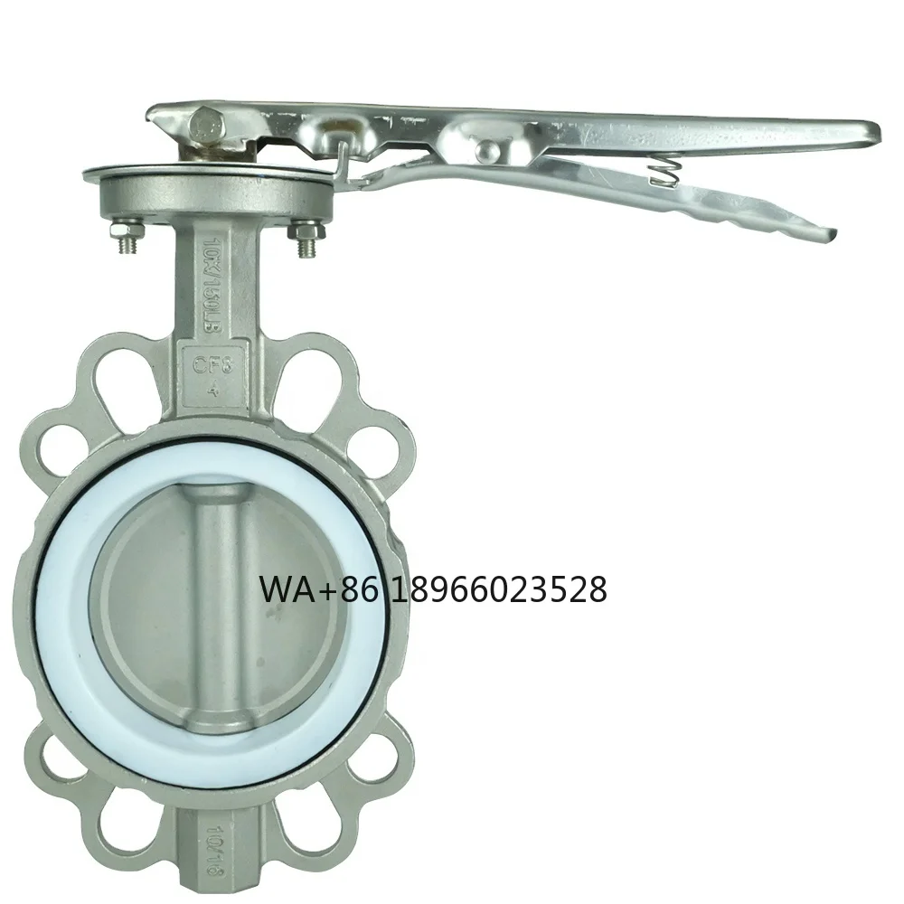 DKV PTFE Вафельный дроссельный клапан из нержавеющей стали 304 DN50 145 фунтов на