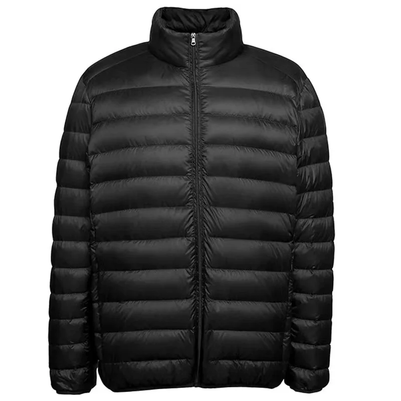 New Man Stand-up Collar Puffer Jacket Soft Matt Waterproof Fabric Down Jackets Seamless Winter Autumn Warm Outerwear Coat Blazer