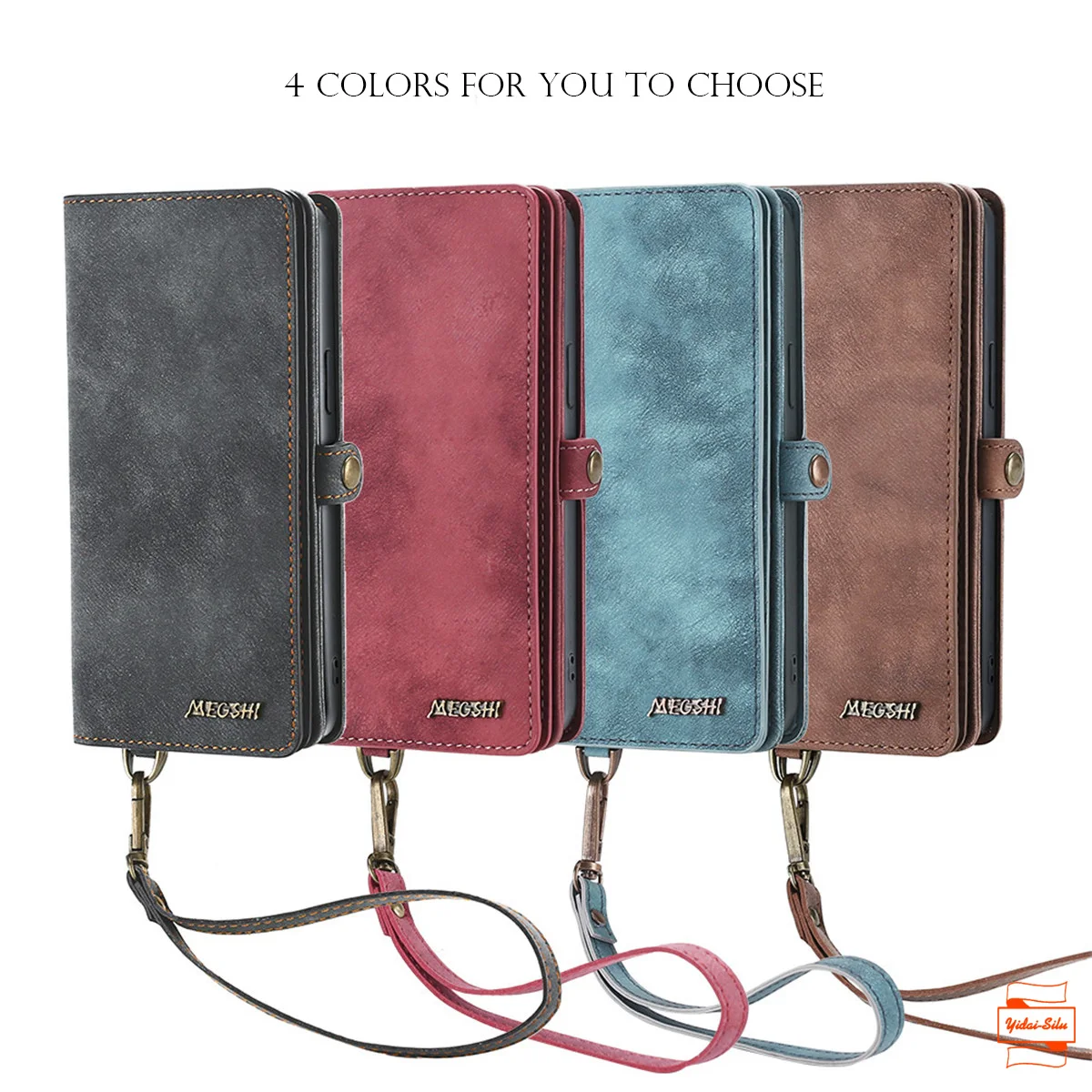 Флип-чехол Yidai-Silu из искусственной кожи с магнитной застежкой карманами ремешком