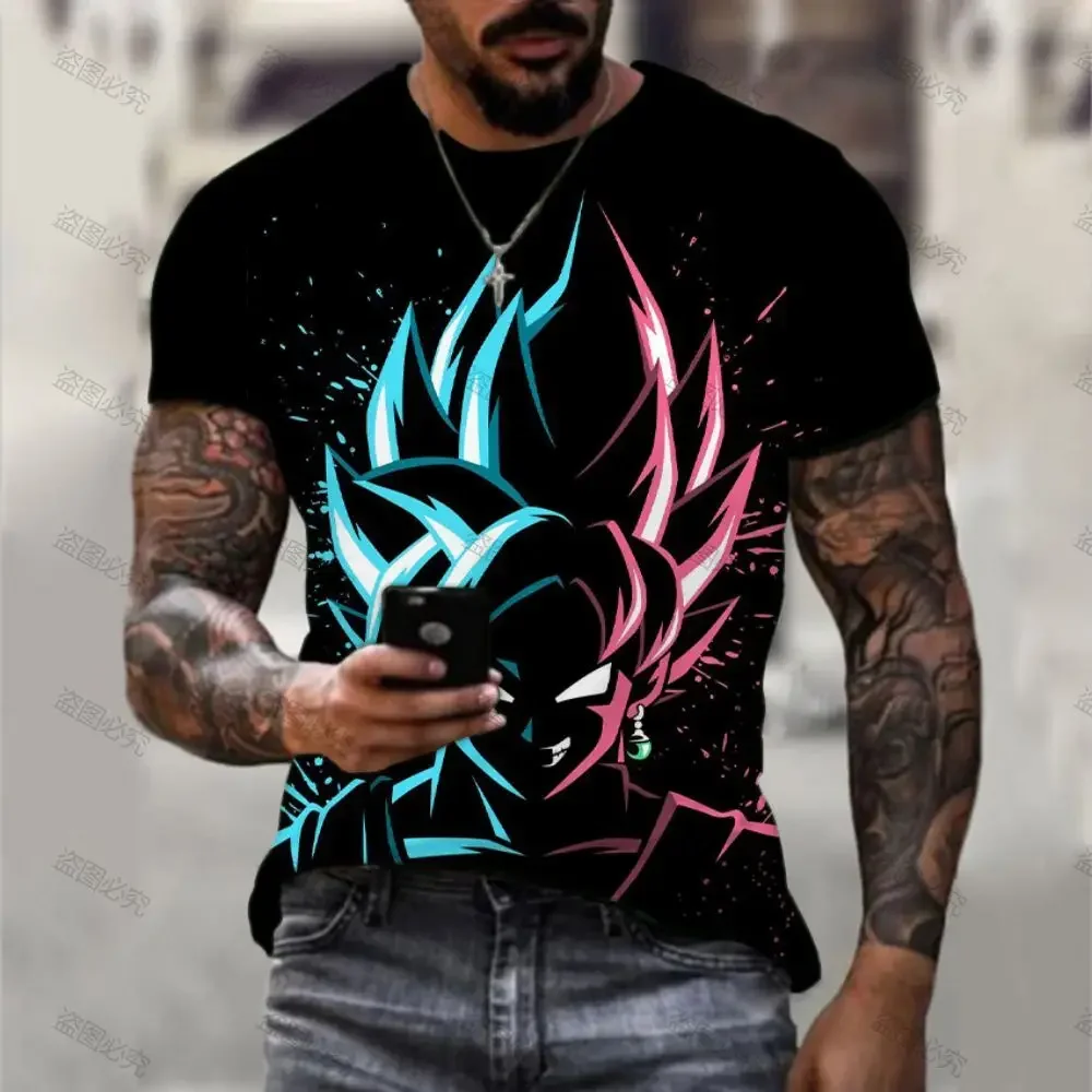 Мужская футболка Vegeta Goku летняя с круглым вырезом и принтом в виде дракона жемчуга