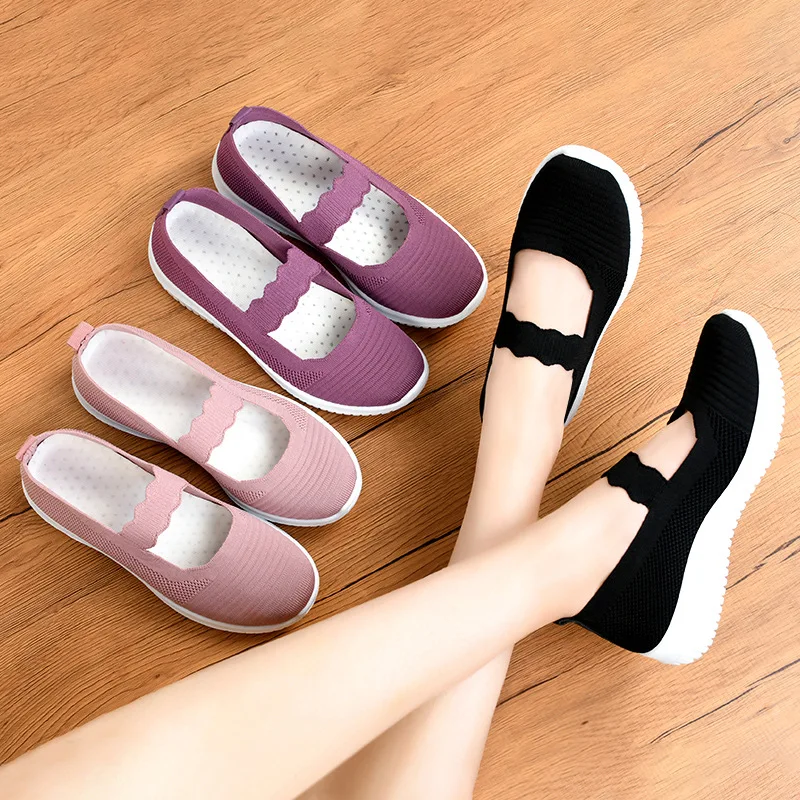 

women's breathable fly woven casual women's shoes