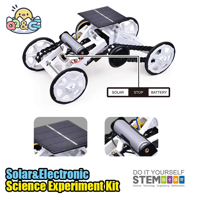 Набор научных экспериментов 4WD, Солнечная машина, tecntechnology ствол игрушка DIY, альпинизм, обучающая техника, игрушечные автомобили для детей, подарки для мальчиков