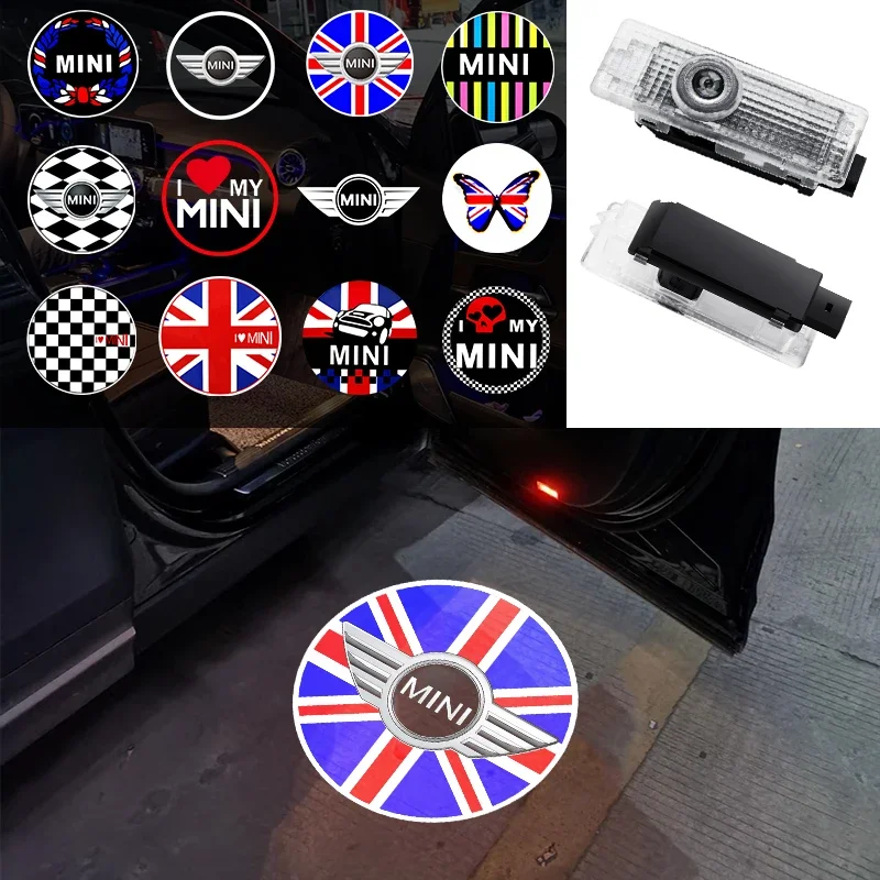 2 шт. светодиодный проектор двери автомобиля приветственный свет для BMW Mini Cooper Works