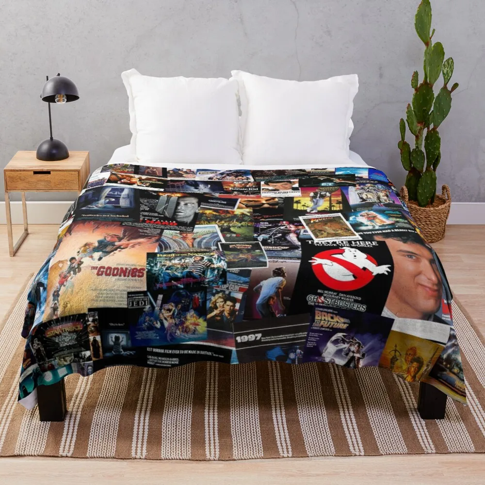 

1980s Movie Posters Throw Blanket blankets for sofas