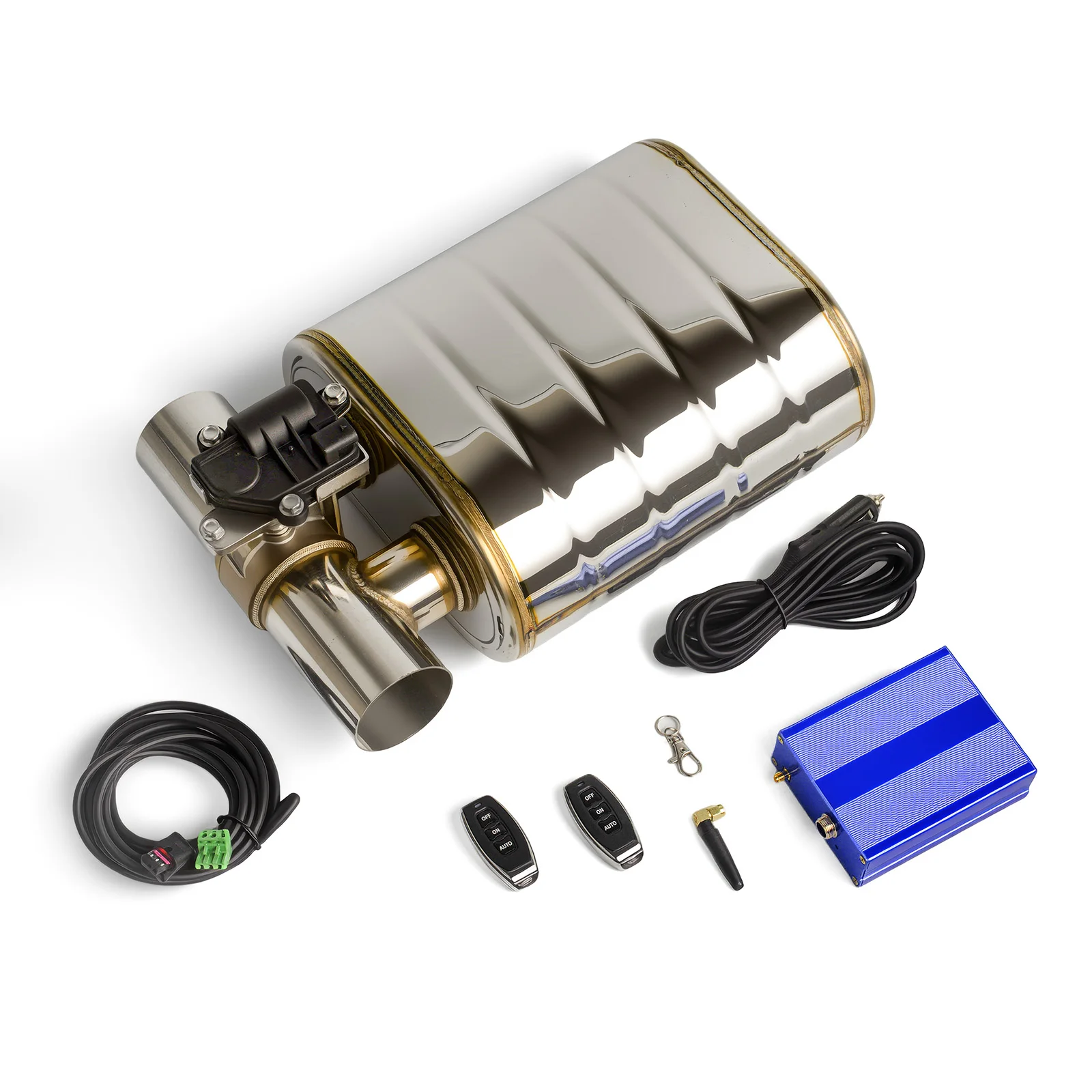 

Универсальный 2/2,5-дюймовый глушитель с одним входом и одним выходом, Т-образный электрический глушитель, насос, наборы управления отрезным клапаном, НОВЫЙ