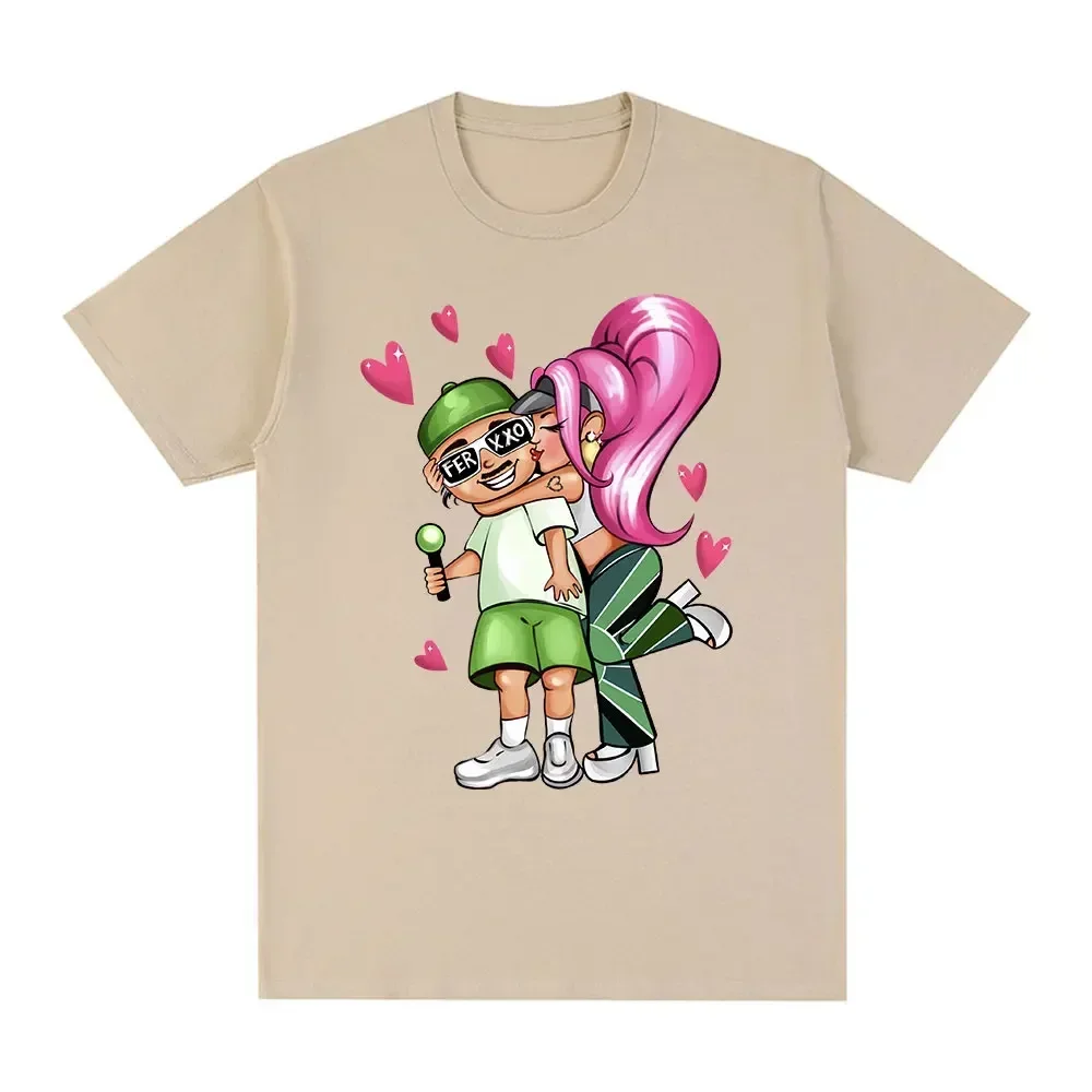 Женская футбольная рубашка в повседневном стиле с узором Singer Karol G Feid Ferxxo из ткани